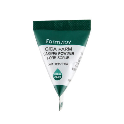 Exfoliant pentru curatarea porilor cu centella asiatica, FarmStay Baking Powder Cica Pore Scrub, 7g