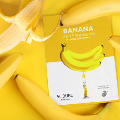 Masca de fata be baza de banane, 5C CURE Banana Intensive Essence Mask