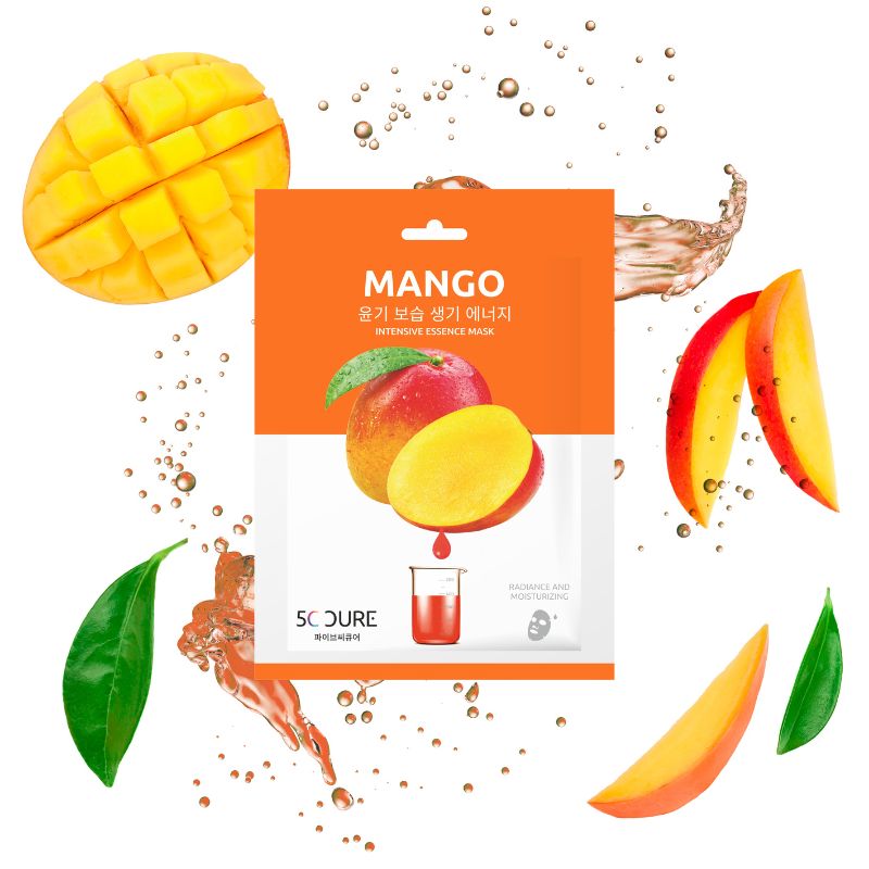 Masca de fata pe baza de mango dulce, 5C CURE Mango Intensive Essence Mask