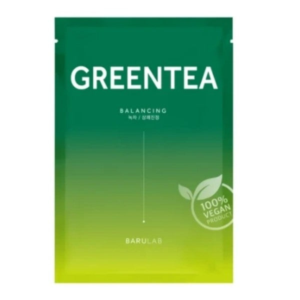 Mască reglare sebum pentru fata cu extract de ceai verde, Barulab The Clean Vegan GREENTEA Mask