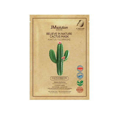 Set premium masca de fata + plasturi de ochi cu extract de cactus, Believe in Nature Cactus Set